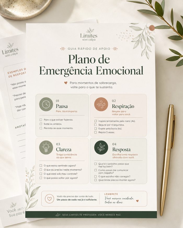 Plano de emergência emocional